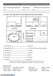 4th grade prepositions lesson plans. Places And Preposition Worksheet