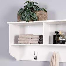 White Entryway Wall Mounted Coat Rack