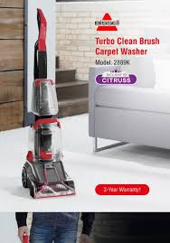 bissell turbo clean brush carpet washer