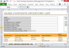 Free Simple Inventory Management Template For Excel