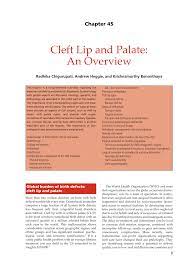pdf cleft lip and palate an overview