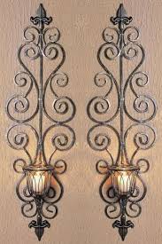 Wrought Iron Wall Candle Holders