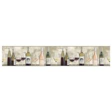 Wall Border Wine Bottles And Wine