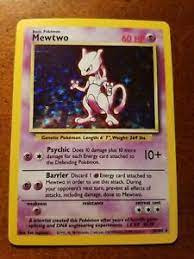 Gold mew & mewtwo pokemon cards metal bundle offer 1st first edition promo base set wizards black star 10/102 holo rare. Mewtwo Rare Holographic Original Pokemon Card 10 102 Ebay