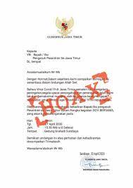 Contoh surat undangan buat gubernur. Undangan Doa Bersama Pengasuh Ponpes Dengan Gubernur Jatim Hoax