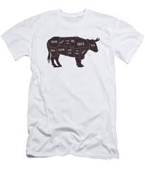 Primitive Butcher Shop Beef Cuts Chart T Shirt Mens T Shirt Athletic Fit