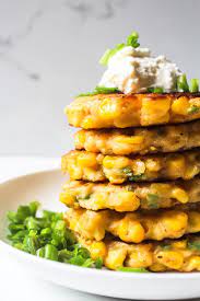 Sweetcorn Fritters With Creamed Corn gambar png