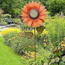 H Large Metal Sunflower Garden Decor