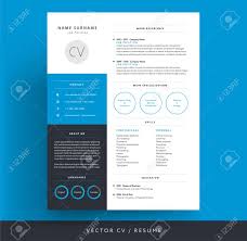 Professional Cv Or Resume Template Blue Background