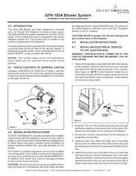 Gfk 160a Blower System Heatilator