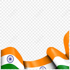 indian flag border nation white