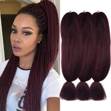 Ah, braids—there's something so summery about the hairstyle. Amazon Com 3 Pack 99j Jumbo Braids Hair Crochet Braiding Hair 48inch African Collection Xpressions Synthetic Fiber Braiding Hair Extensions 57g Pack Color Wine Red Beauty