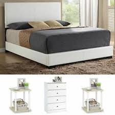 Shenk solid wood standard 5 piece bedroom set. King White Bedroom Furniture Sets For Sale Ebay
