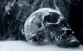 hd wallpaper dark skull smoke