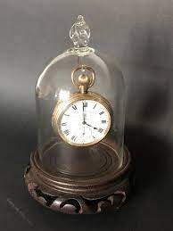 Victorian Glass Dome Watch Stand With