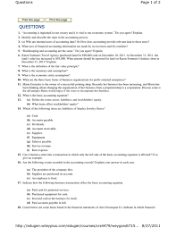 Questions Page 1 Of 2 Questions