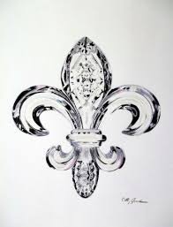 Crystal Fleur De Lis Painting By Cathy