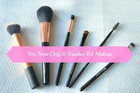 you need only 6 makeup brushes