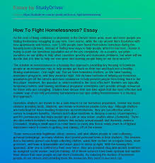 *you ca … nnot sit why join brainly? How To Fight Homelessness Free Essay Example Studydriver Com