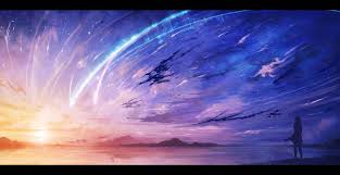 Looking for the best wallpapers? Download Your Name Cosmic Anime Sky Wallpaper Wallpapers Com