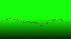 Red Line Graph On Green Background Chart Of Stock Market Investment Trading