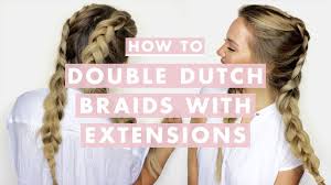 Braids are arguably the og hairstyle. How To Do Double Dutch Braids With Hair Extensions Youtube