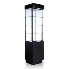 Tall Display Case With Lights And Lock