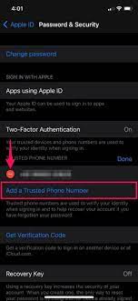 remove trusted phone numbers