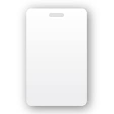 Pvc Slot Vert White Blank Pvc Cards With Vertical Slot 500 Count For Portrait Id Badges