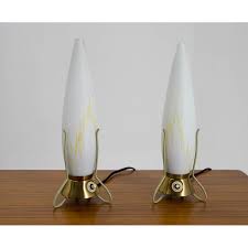 Pair Of Vintage Brass Table Lamps With