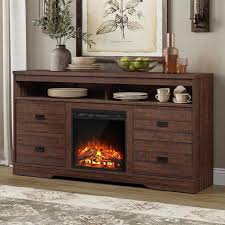 Wampat Fireplace Dual Use Tv Stand For