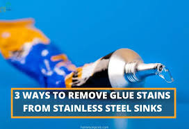 super glue from stainless steel sink