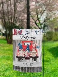 Garden Flag Gnome4th Of July Usa