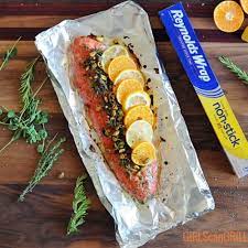 easy citrus herb foil grilled salmon