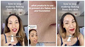 stop makeup flaking from dry skin
