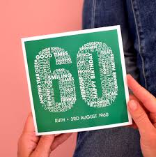 date 60th birthday card