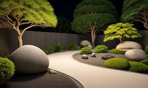 Modern Japanese Garden With Wood