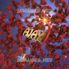 preview of hearts 3d name for ajay