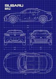 Subaru Brz 2023 Car Blueprint In 2023