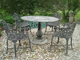 Dining Table 4 Chairs Cast Aluminum