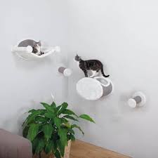 gray wall mounted cat lounging set 49923