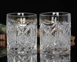 Crystal Whiskey Glasses Low Ball