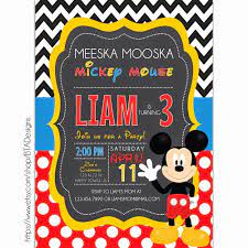 Mickey Mouse Birthday Invitations Template Unique Mickey Mouse Printable …  | Mickey mouse invitation, Mickey mouse birthday invitations, Mickey mouse  birthday party