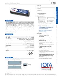 Datasheet For I 48 By Iota Engineering L L C Manualzz Com