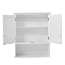 Wellfor 24 In W X 28 In H X 8 In D Bathroom Storage Wall Cabinet With 1 Glass Doors And Adjustable Shelf In White