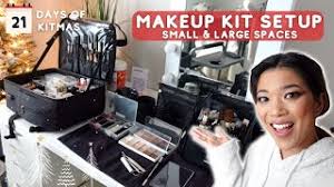 kitmas day 21 makeup kit station setup