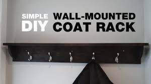 This easy to make farmhouse diy coat rack uses old barn wood and curtain tie backs to create a one of a kind coat rack. How To Build A Wall Mounted Coat Rack Youtube
