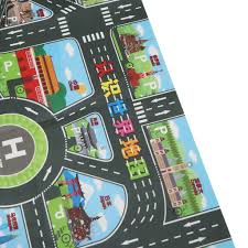 world map traffic road play mat car