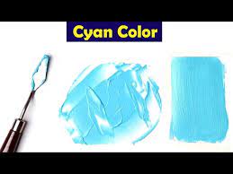Make Cyan Color Mix Acrylic Colors