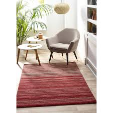 ombre stripe patterned rug in 100 wool